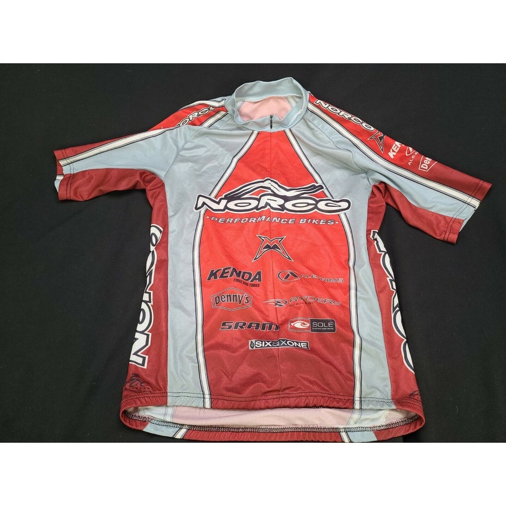 Vintage 90's/2000's NORCO Marzocchi Kenda 3/4 Zip Race Day Jersey Sz L **Flaws**